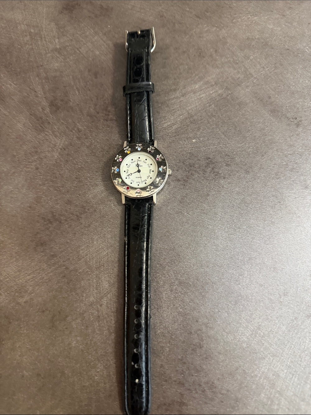 Black Women's Crystal Accent Watch needs battery